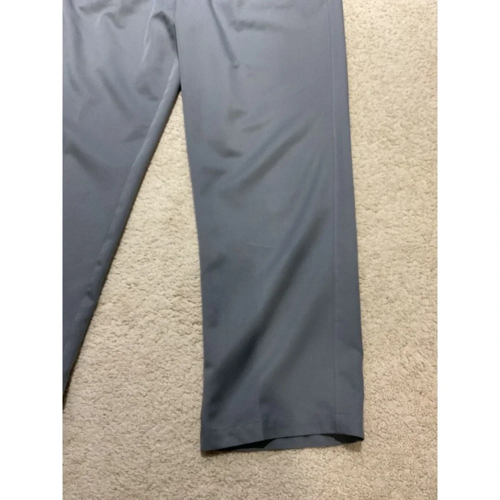 Oak Hill Men's Dress Pants 42x32 Gray Flat Front Business Casual Comfort Stretch